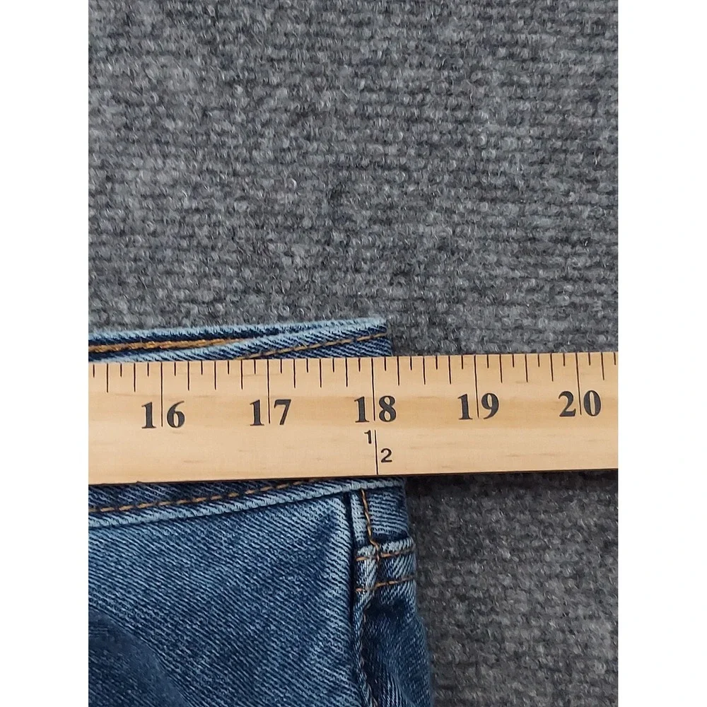 Levis 505 Jeans Mens 36x30 Blue Denim Regular Straight Grunge 100% Cotton